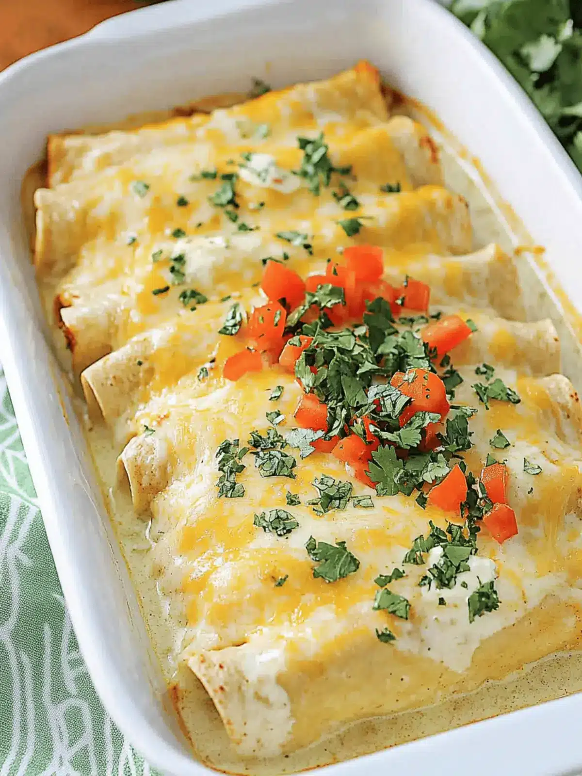 Chicken Enchiladas with Sour Cream Sauce