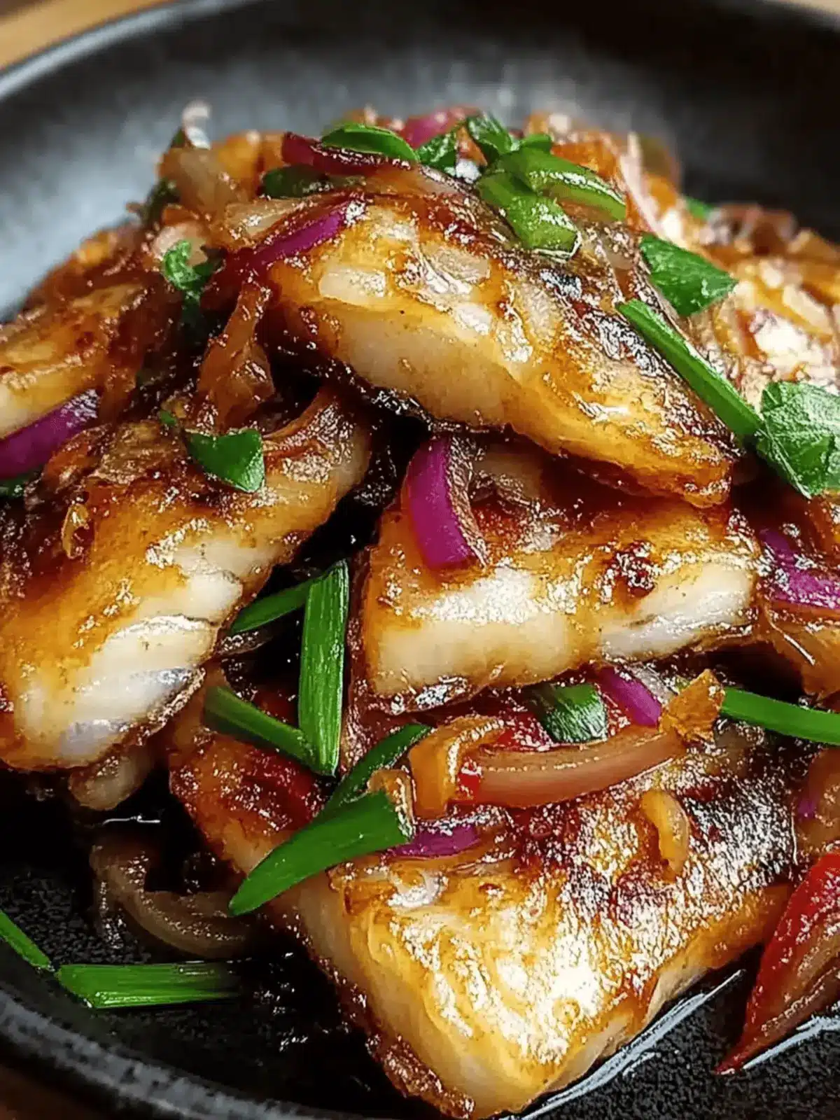 Ginger Onion Fried Sea Bass Recipe