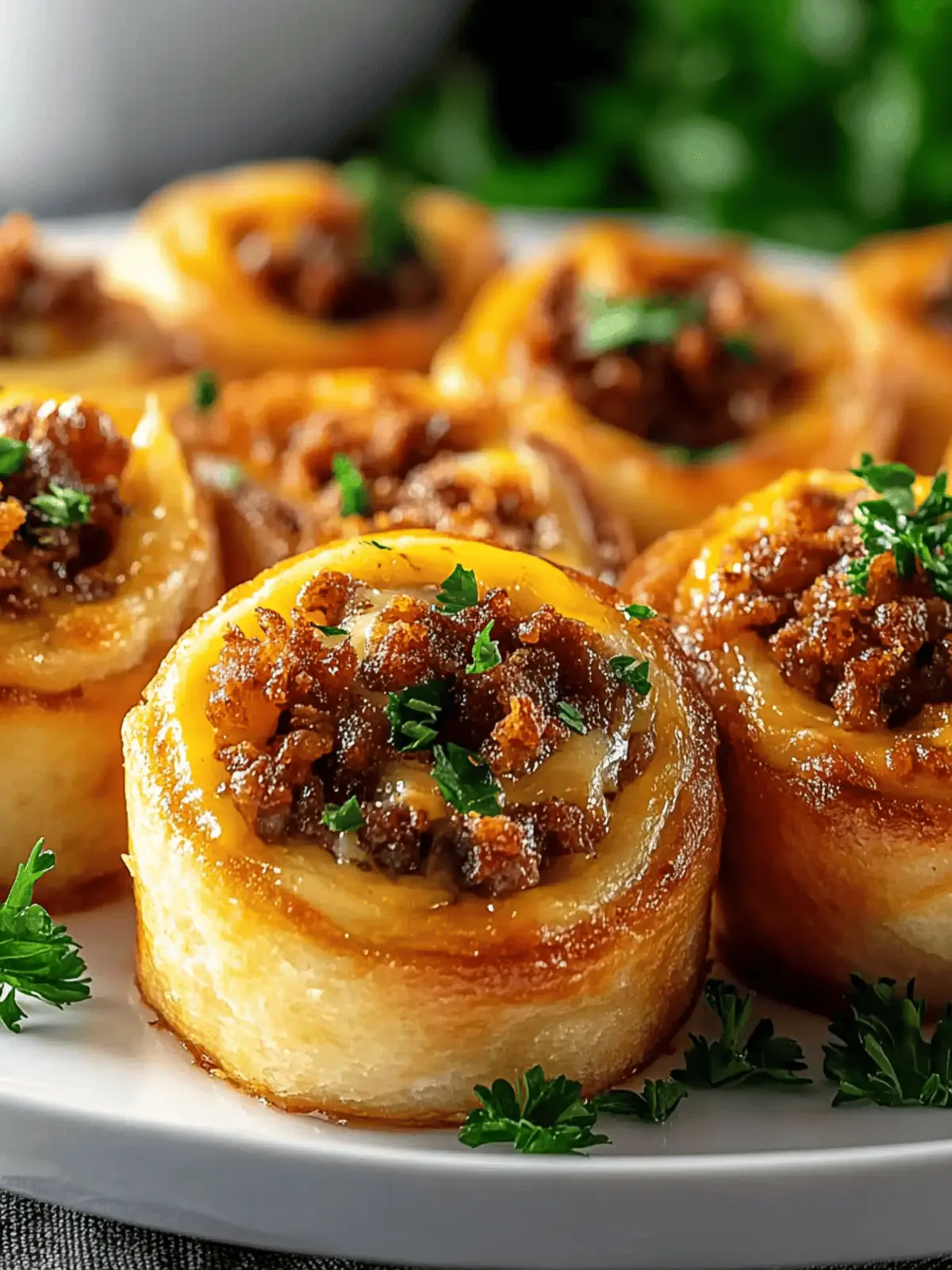 Garlic Butter Cheeseburger Rollups