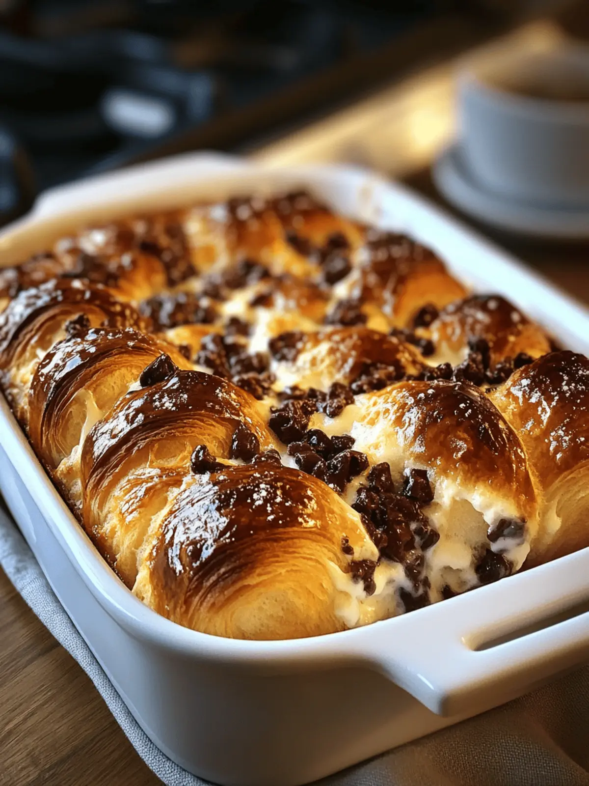 Chocolate Croissant Breakfast Bake