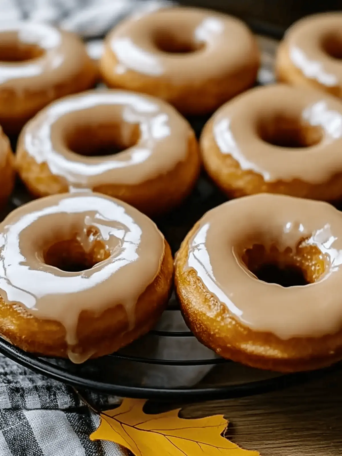 Baked Pumpkin Donuts with Maple Glaze