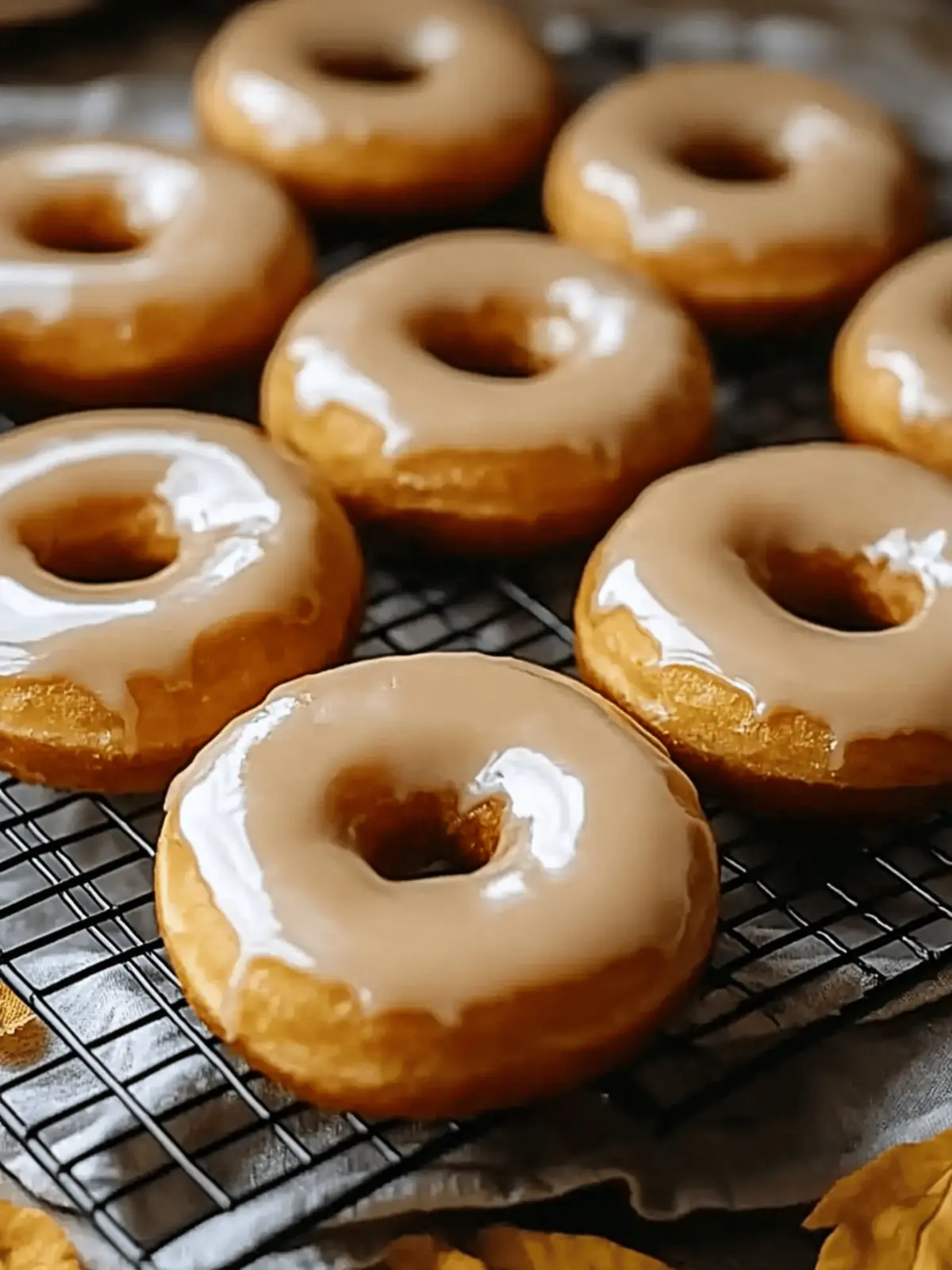Baked Pumpkin Donuts with Maple Glaze