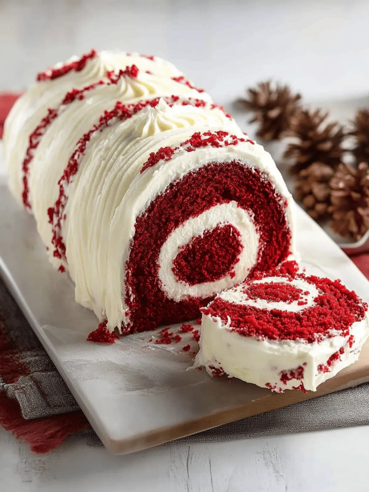 Decadent Red Velvet Cake Roll with Cream Cheese Frosting Magic 4 Red Velvet Cake Roll with Cream Cheese Frosting