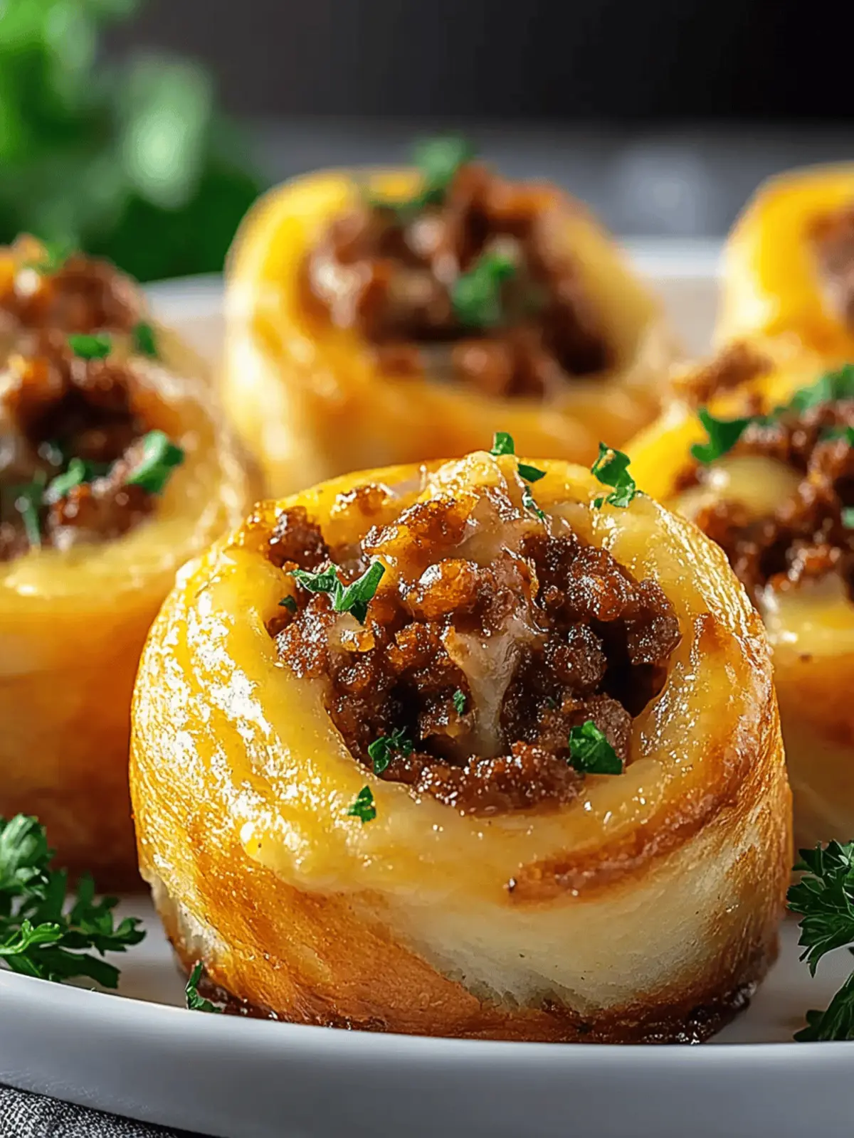 Garlic Butter Cheeseburger Rollups