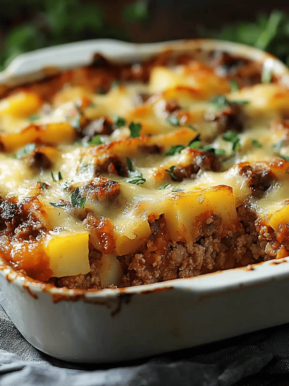 Tasty Loaded Potato Meatloaf Casserole