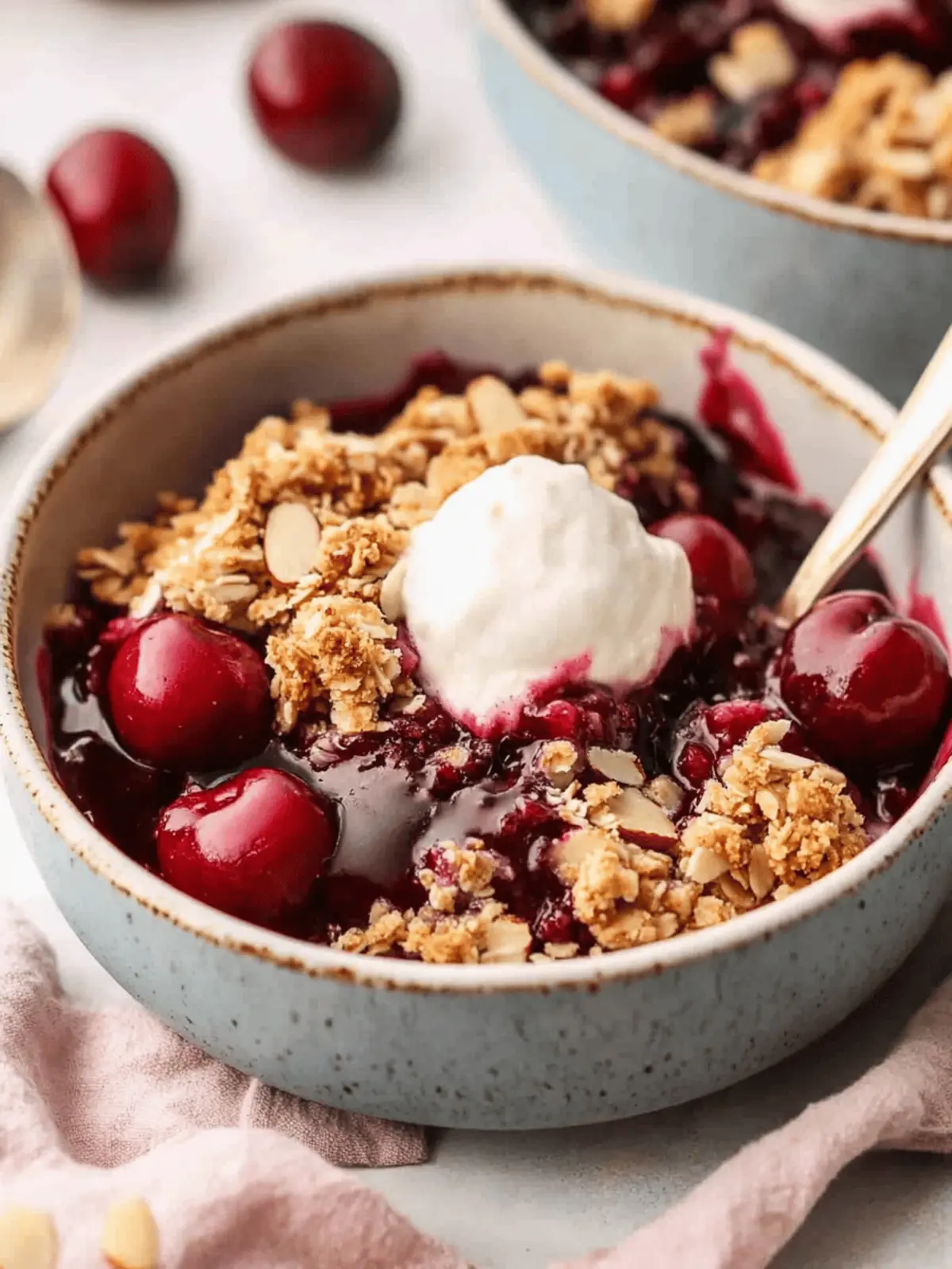 Almond Cherry Crisp Recipe