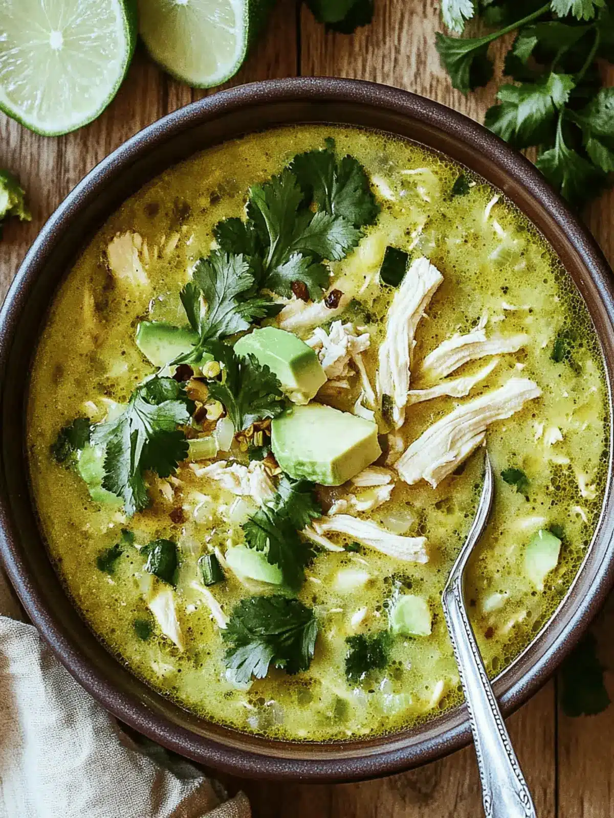 Green Chicken Enchiladas Soup