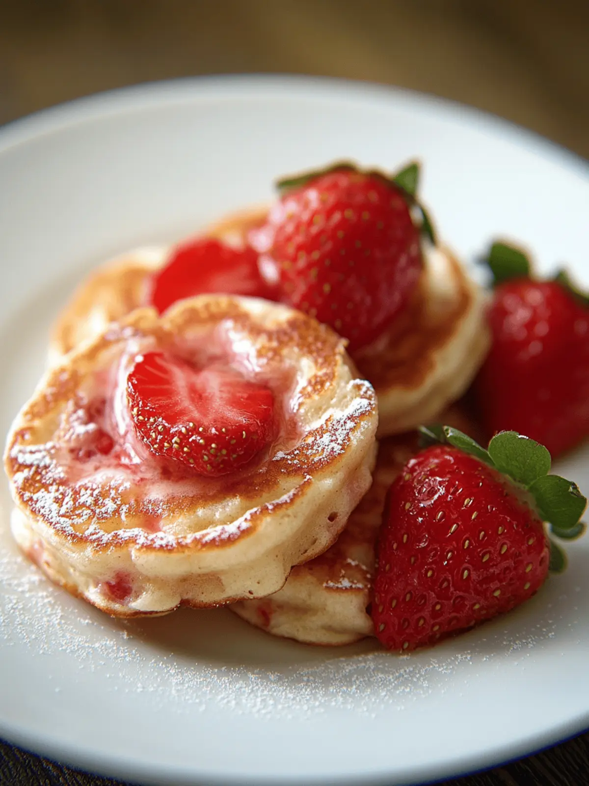 Strawberry Vanilla Cottage Cheese Pancake Bites