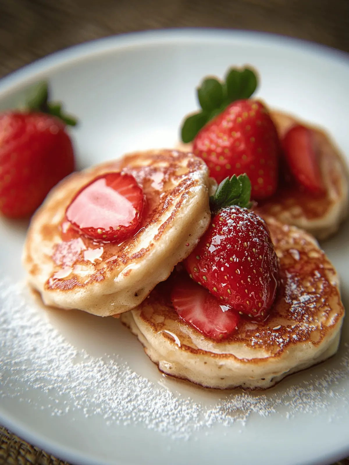 Strawberry Vanilla Cottage Cheese Pancake Bites