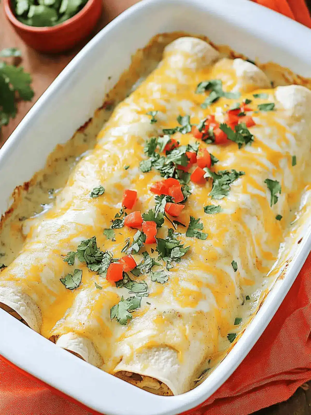 Chicken Enchiladas with Sour Cream Sauce