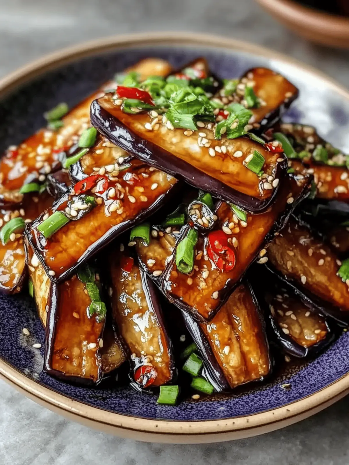 Crispy Eggplant Tossed in Garlic Soy Glaze