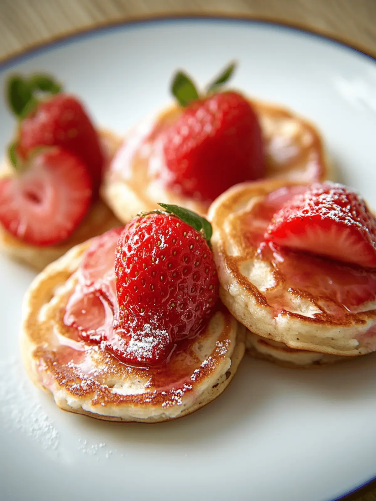 Strawberry Vanilla Cottage Cheese Pancake Bites