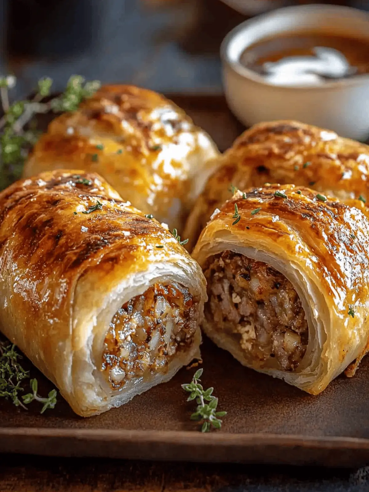 Savory French Onion Sausage Rolls for Cozy Gatherings 4 French Onion Sausage Rolls