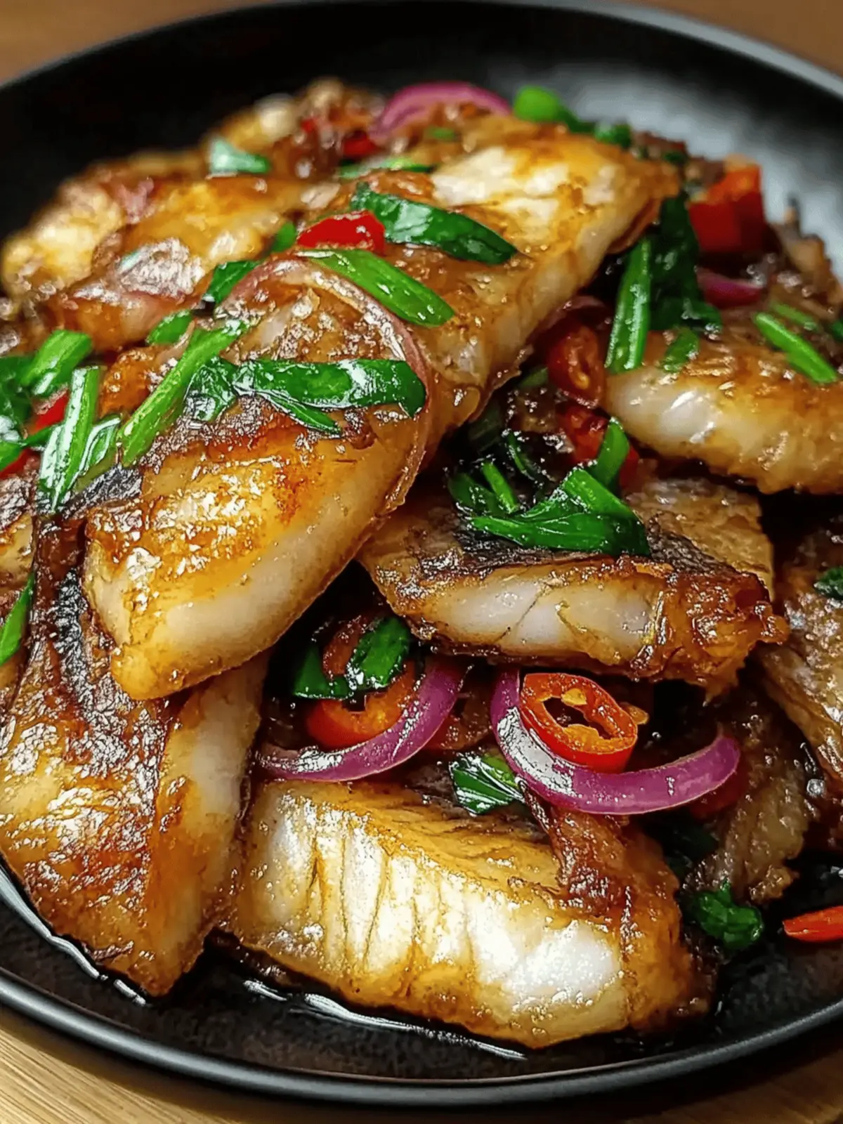 Ginger Onion Fried Sea Bass Recipe