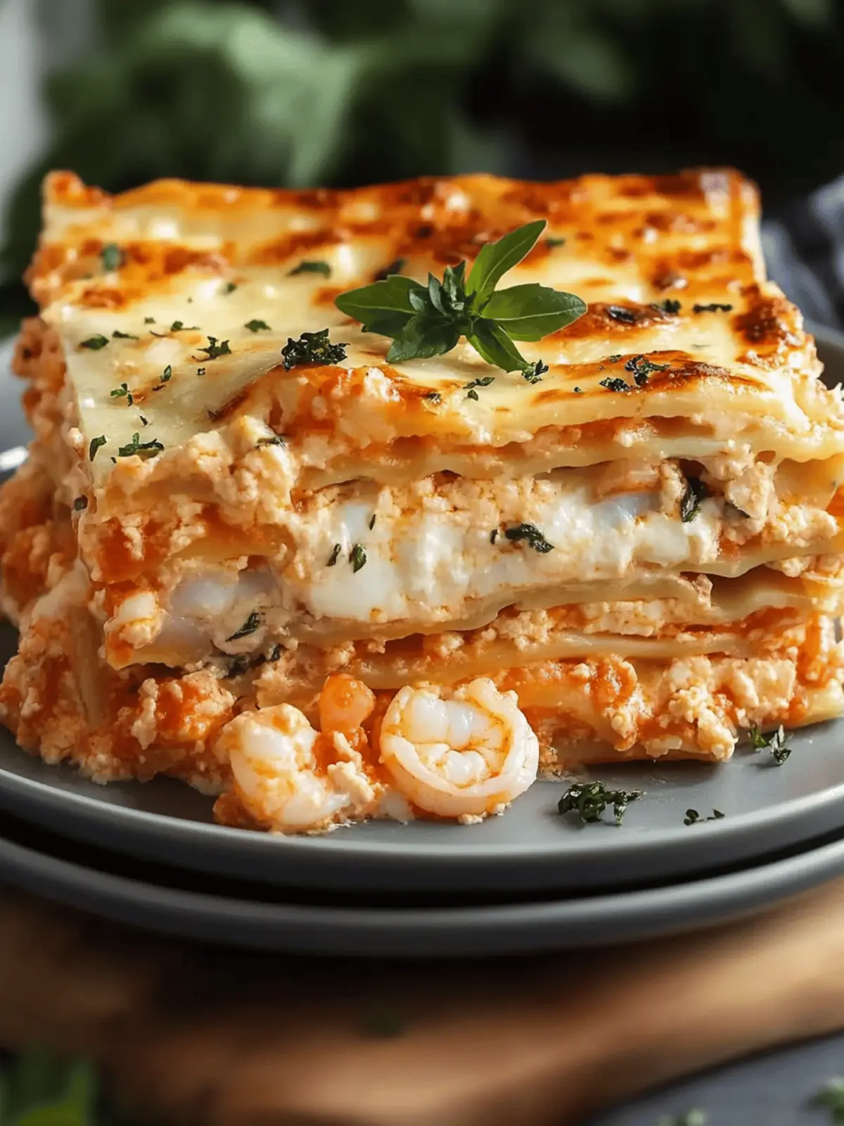 Seafood Lasagna with Shrimp & Crab