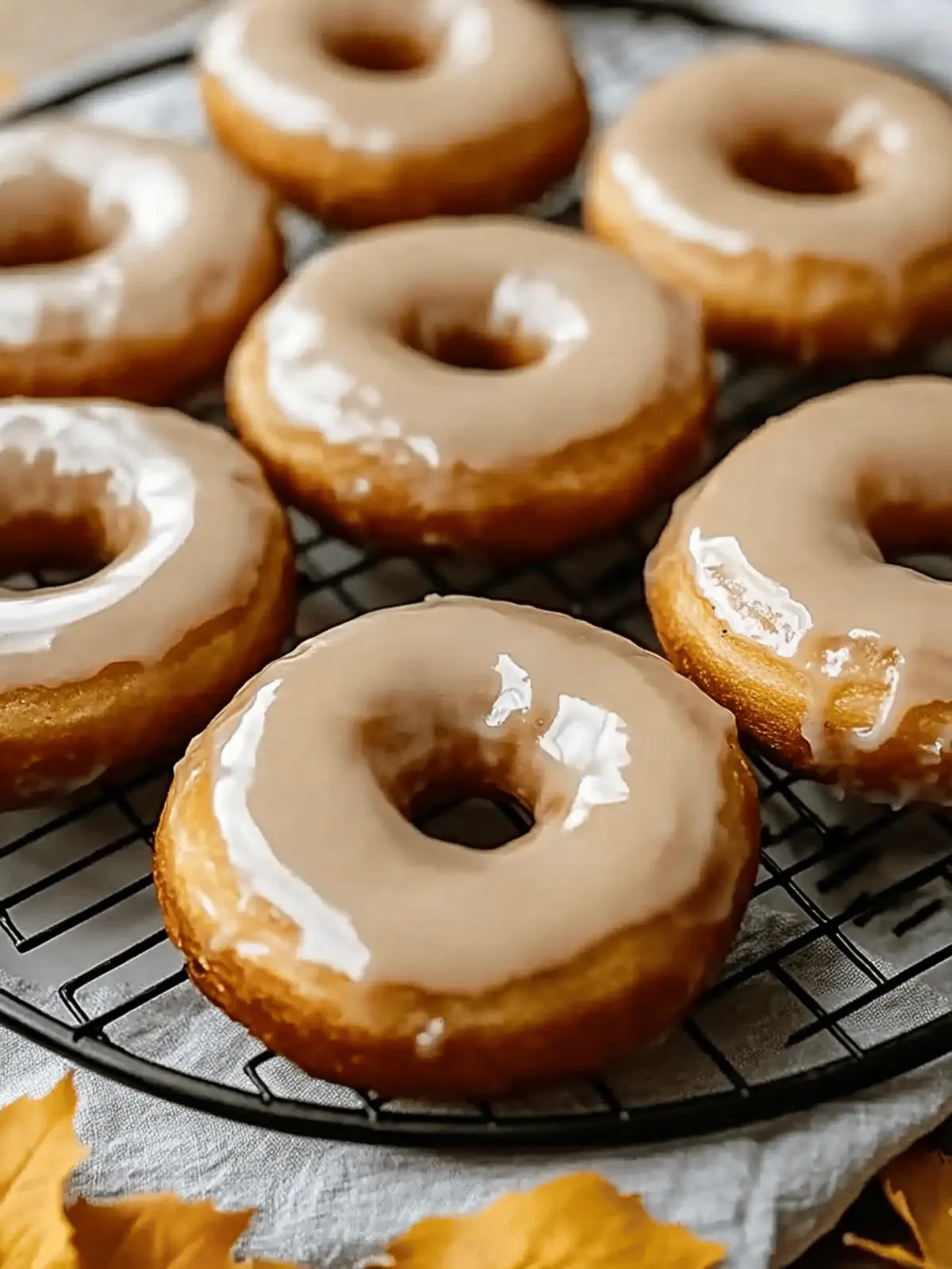 Baked Pumpkin Donuts with Maple Glaze