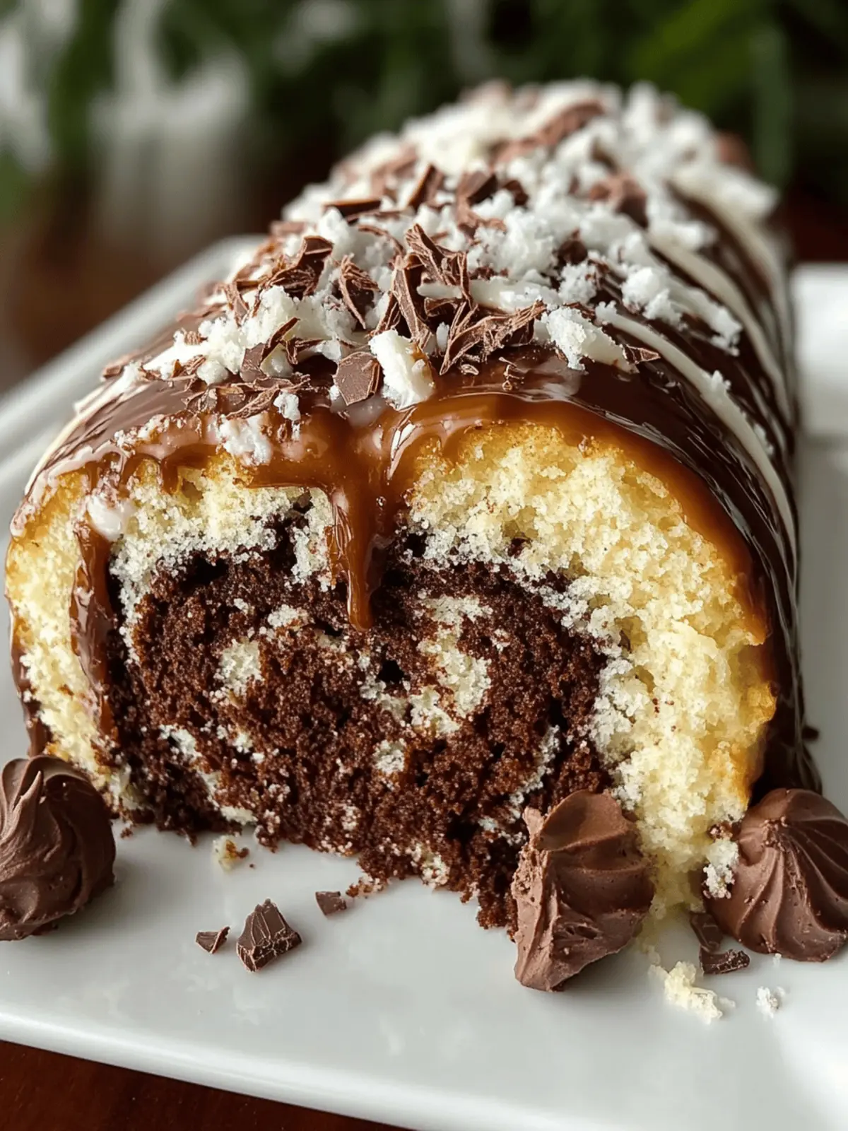 Amazing German Chocolate Cake Roll