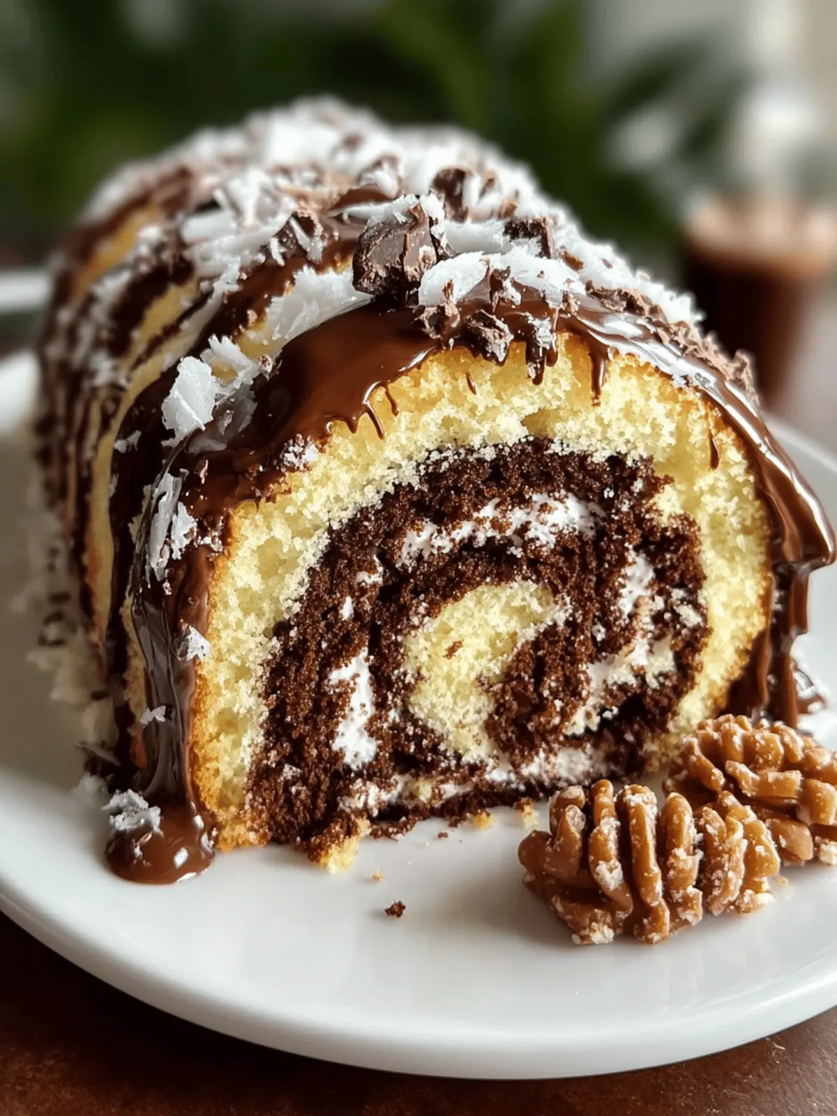 Amazing German Chocolate Cake Roll