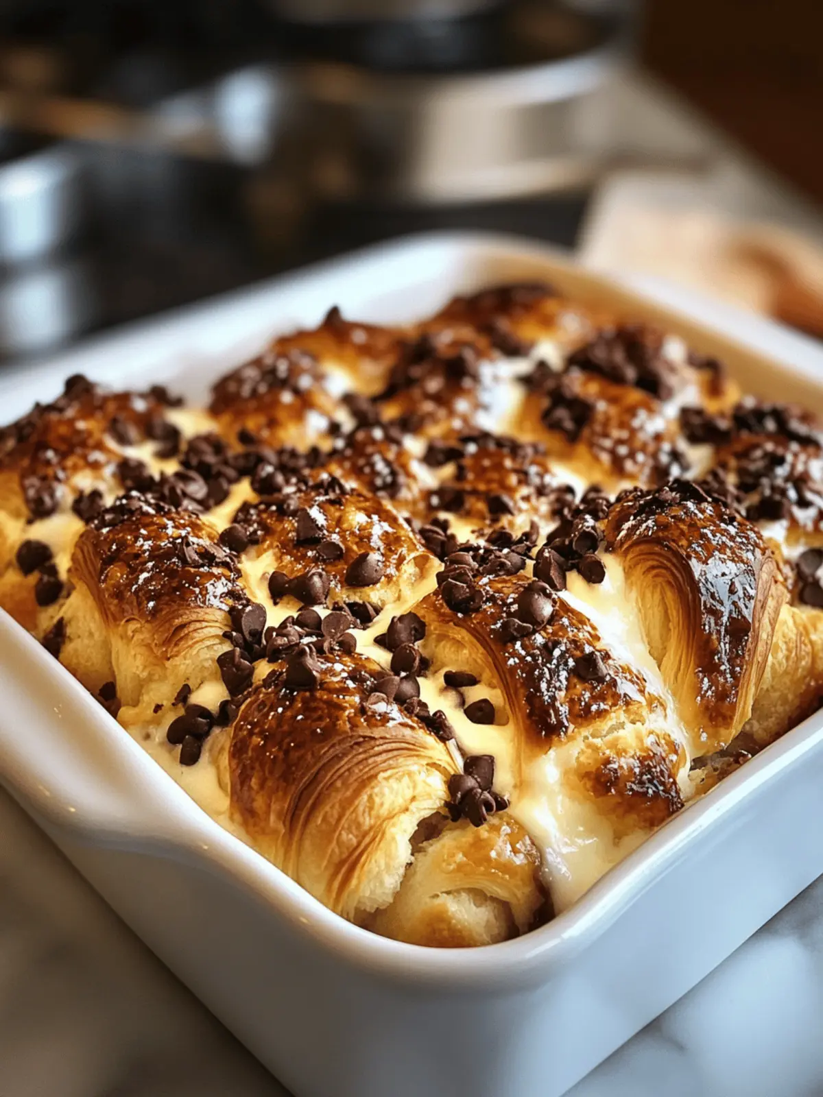 Chocolate Croissant Breakfast Bake