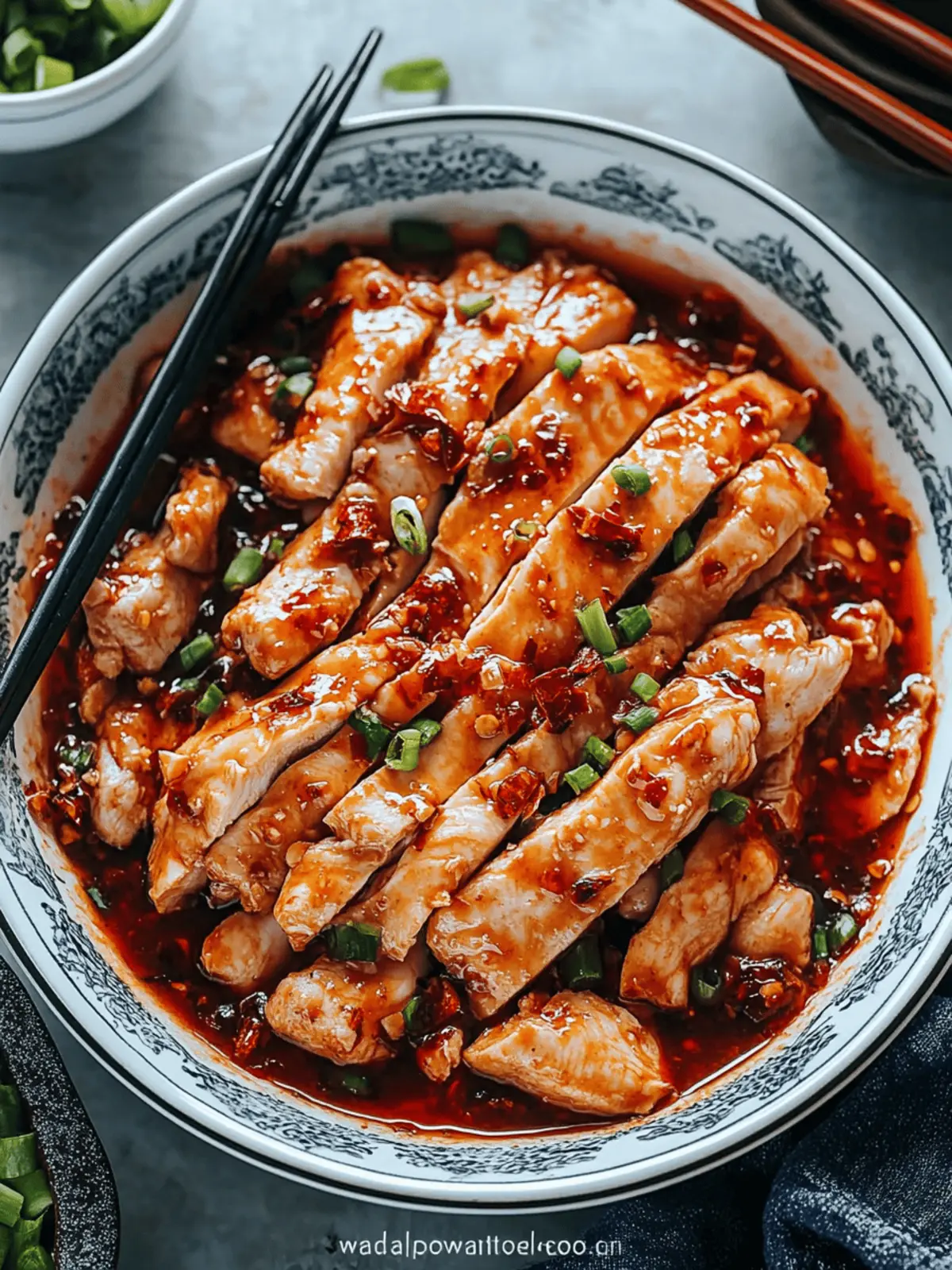 Irresistible Sichuan Chicken in Red Oil Sauce You'll Crave 3 Saliva Chicken (Sichuan Chicken in Red Oil Sauce)