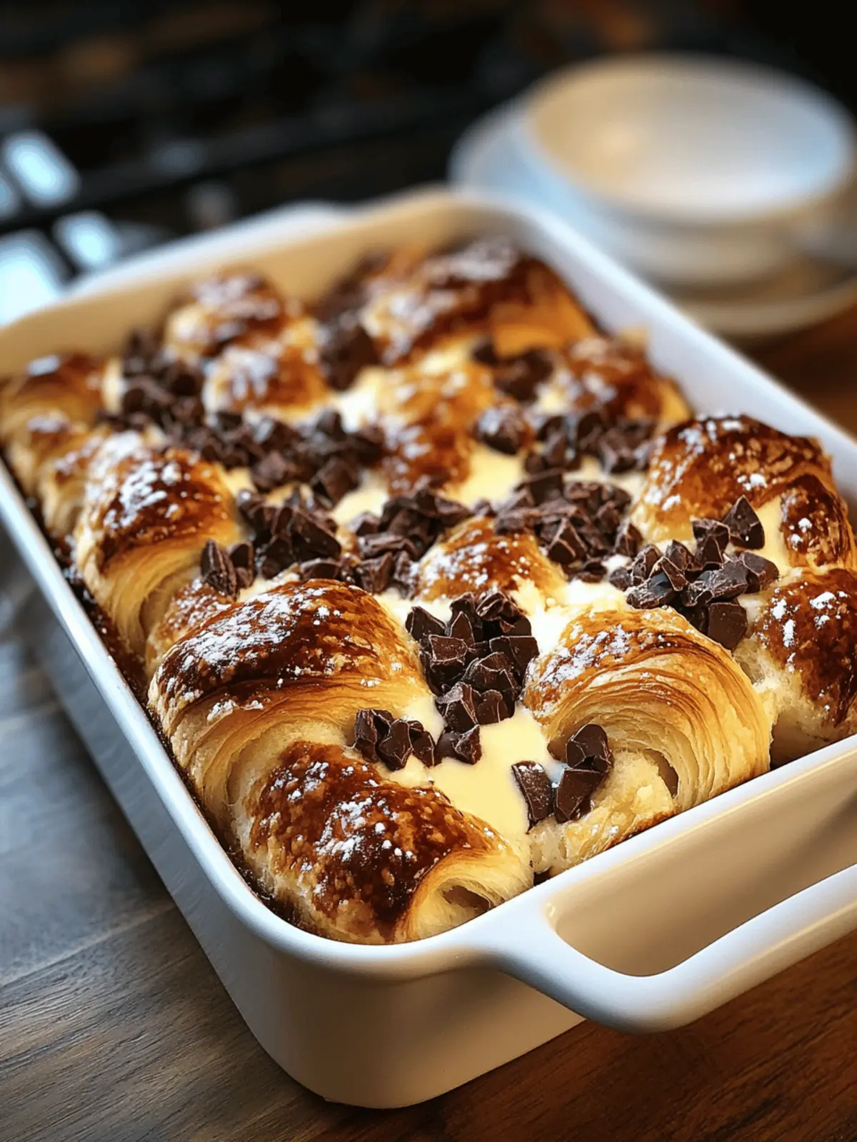 Chocolate Croissant Breakfast Bake