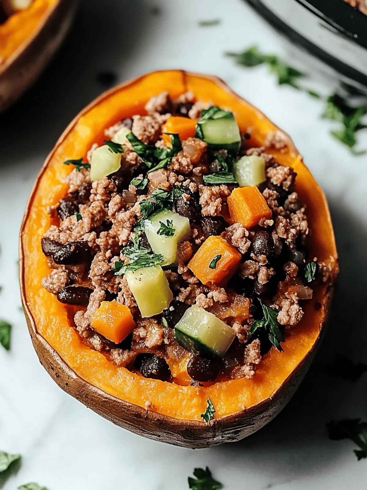 Ground Turkey Stuffed Sweet Potatoes for a Healthy Dinner Delight 2 Ground Turkey Stuffed Sweet Potato