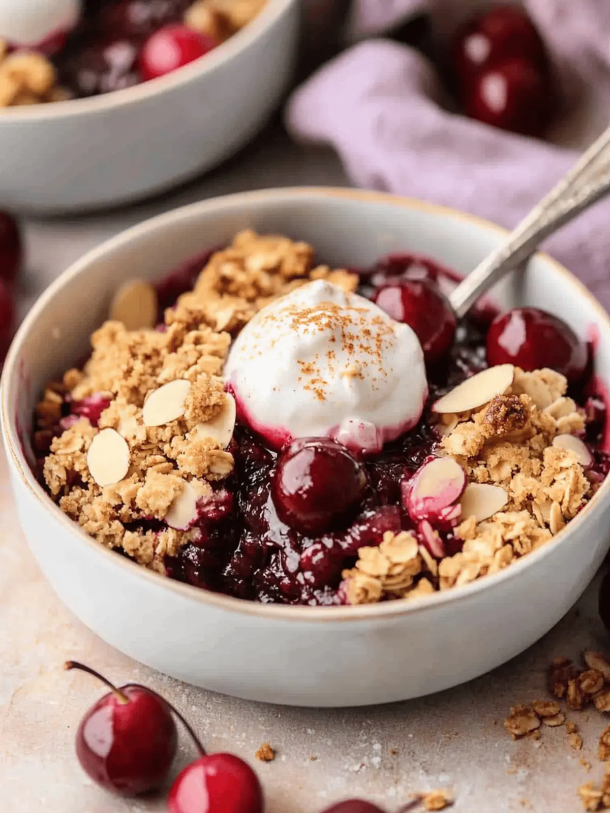 Almond Cherry Crisp Recipe