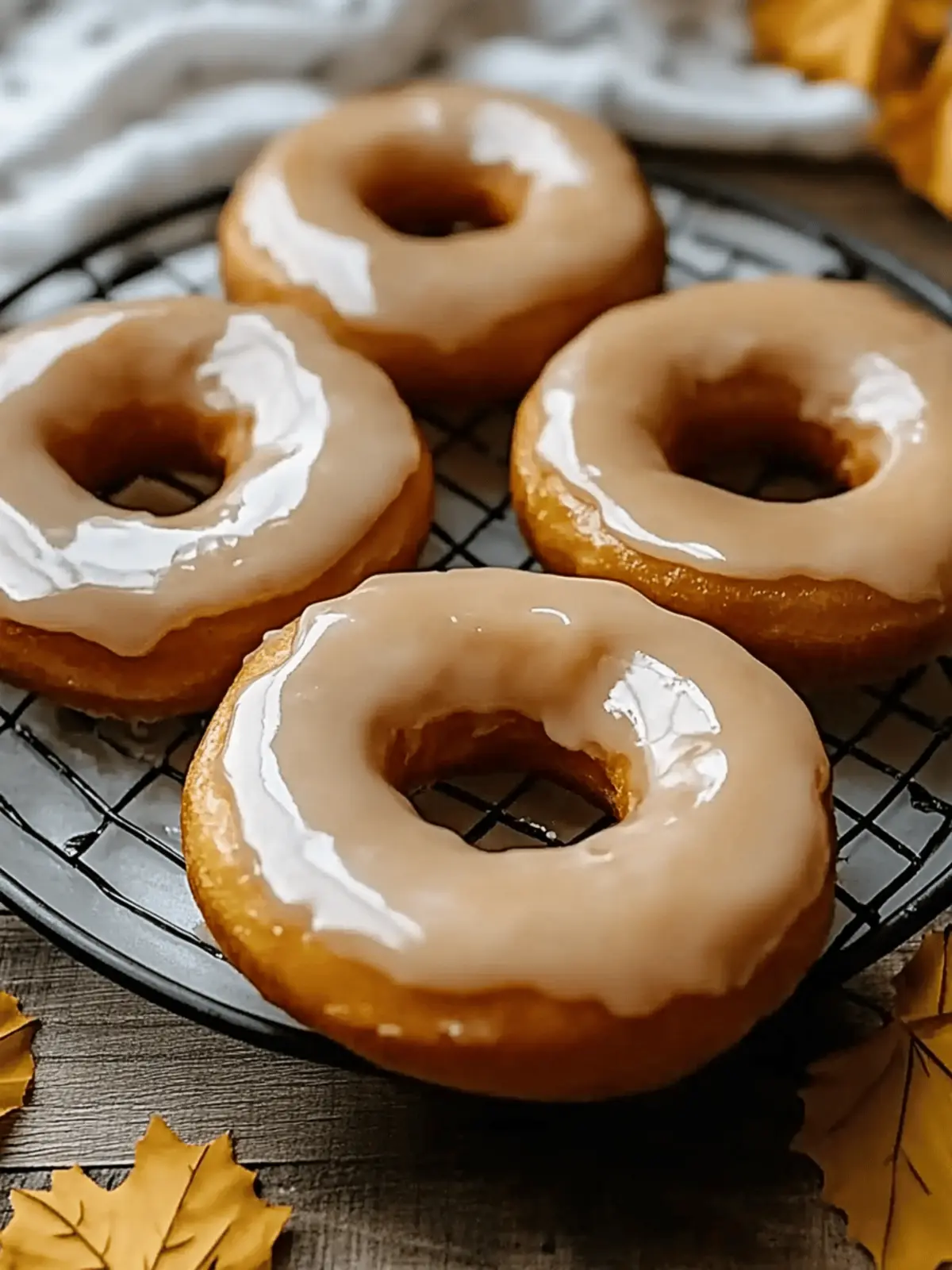 Baked Pumpkin Donuts with Maple Glaze