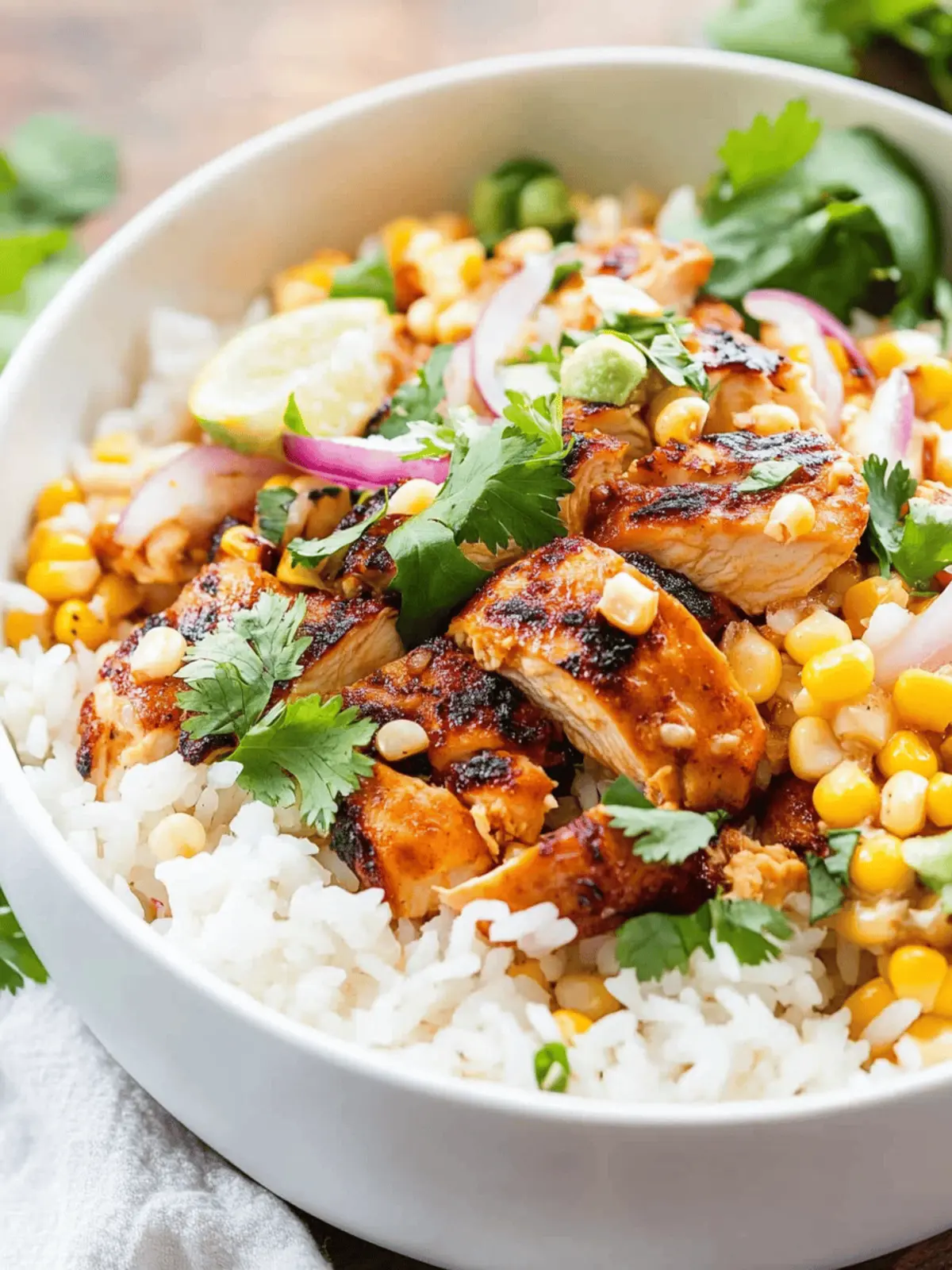 Street Corn Chicken Rice Bowls for a Flavor-Packed Dinner! 3 Street Corn Chicken Rice Bowls