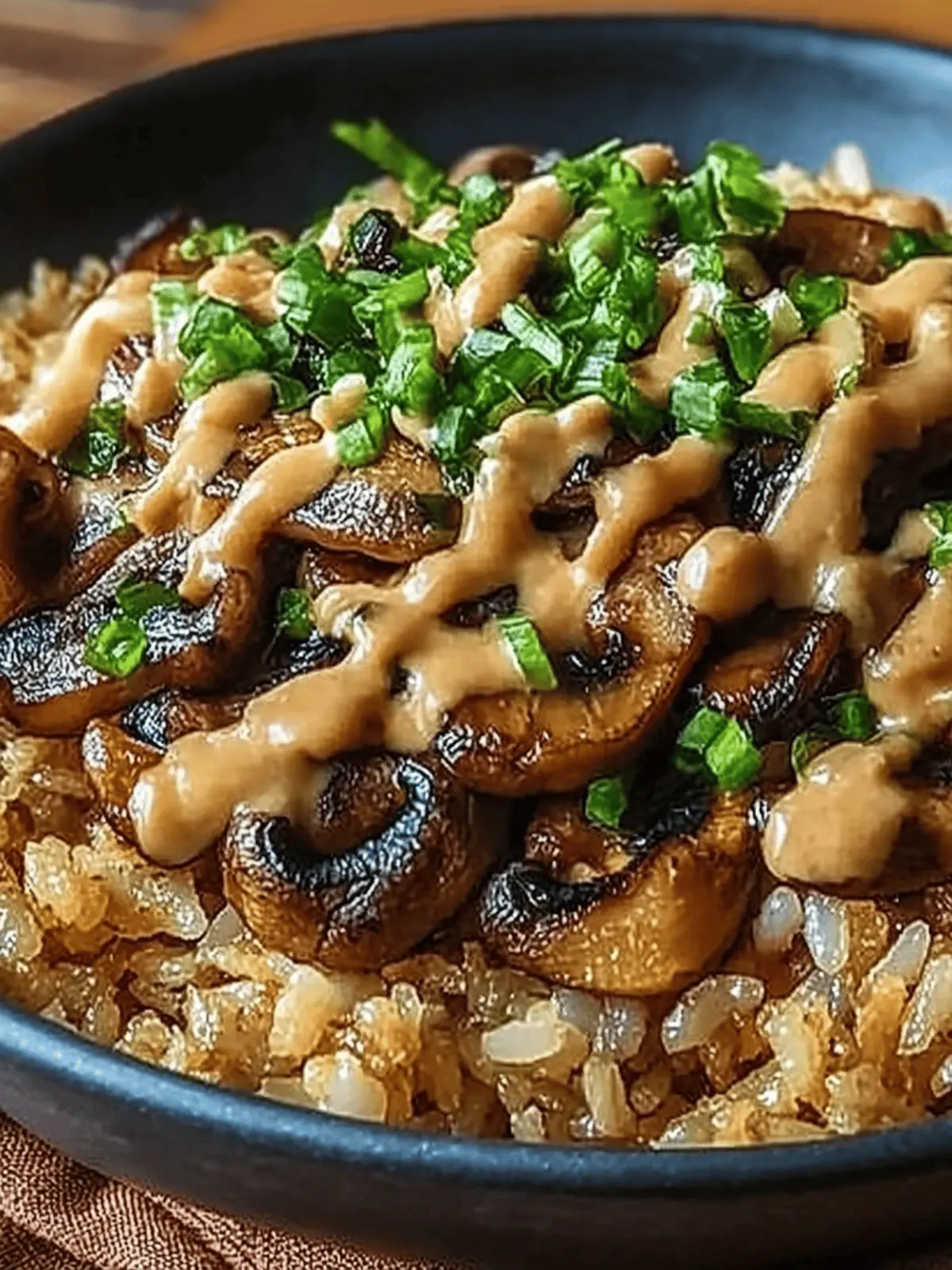Miso Mushroom Crispy Rice