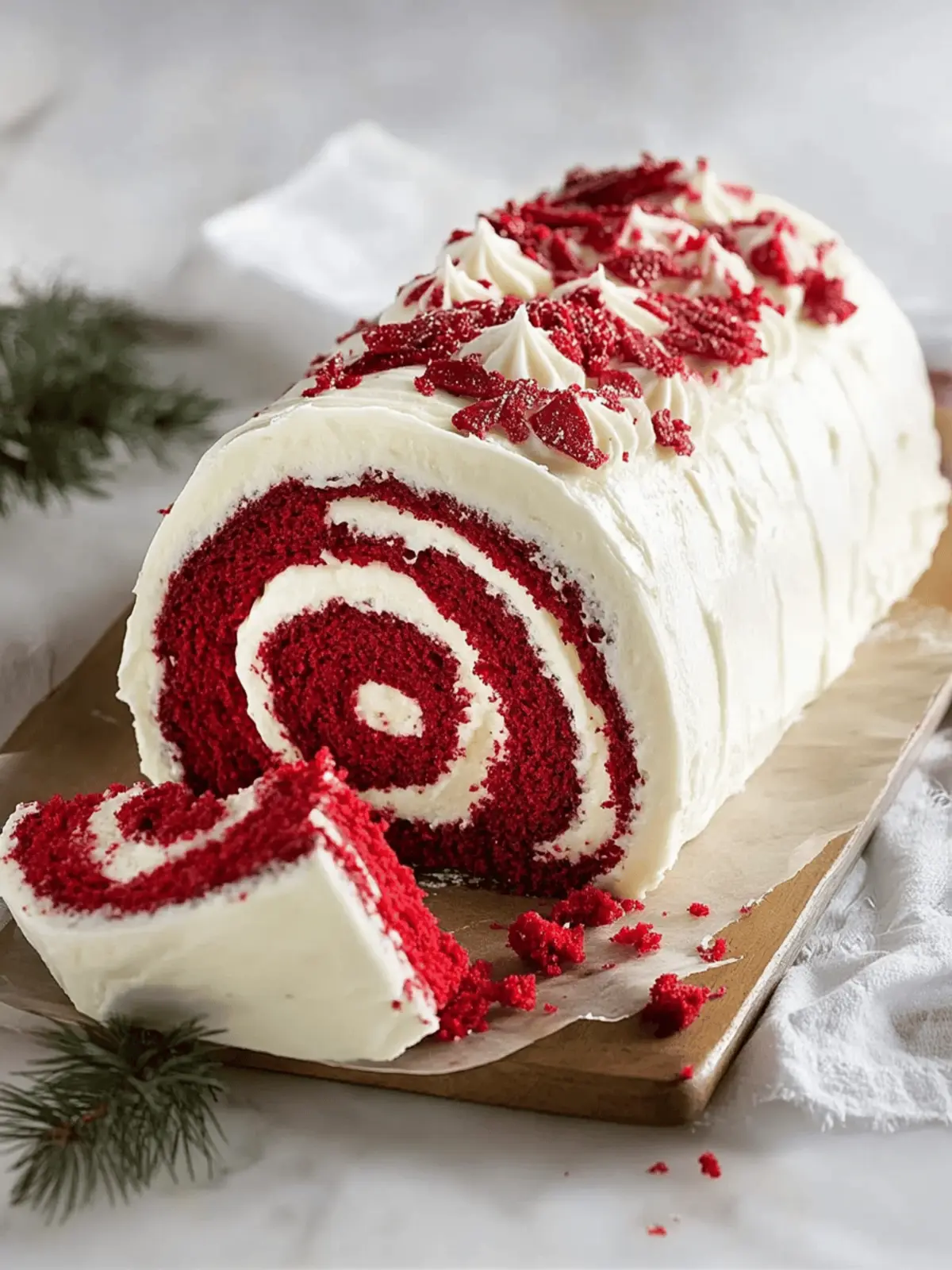 Decadent Red Velvet Cake Roll with Cream Cheese Frosting Magic 2 Red Velvet Cake Roll with Cream Cheese Frosting