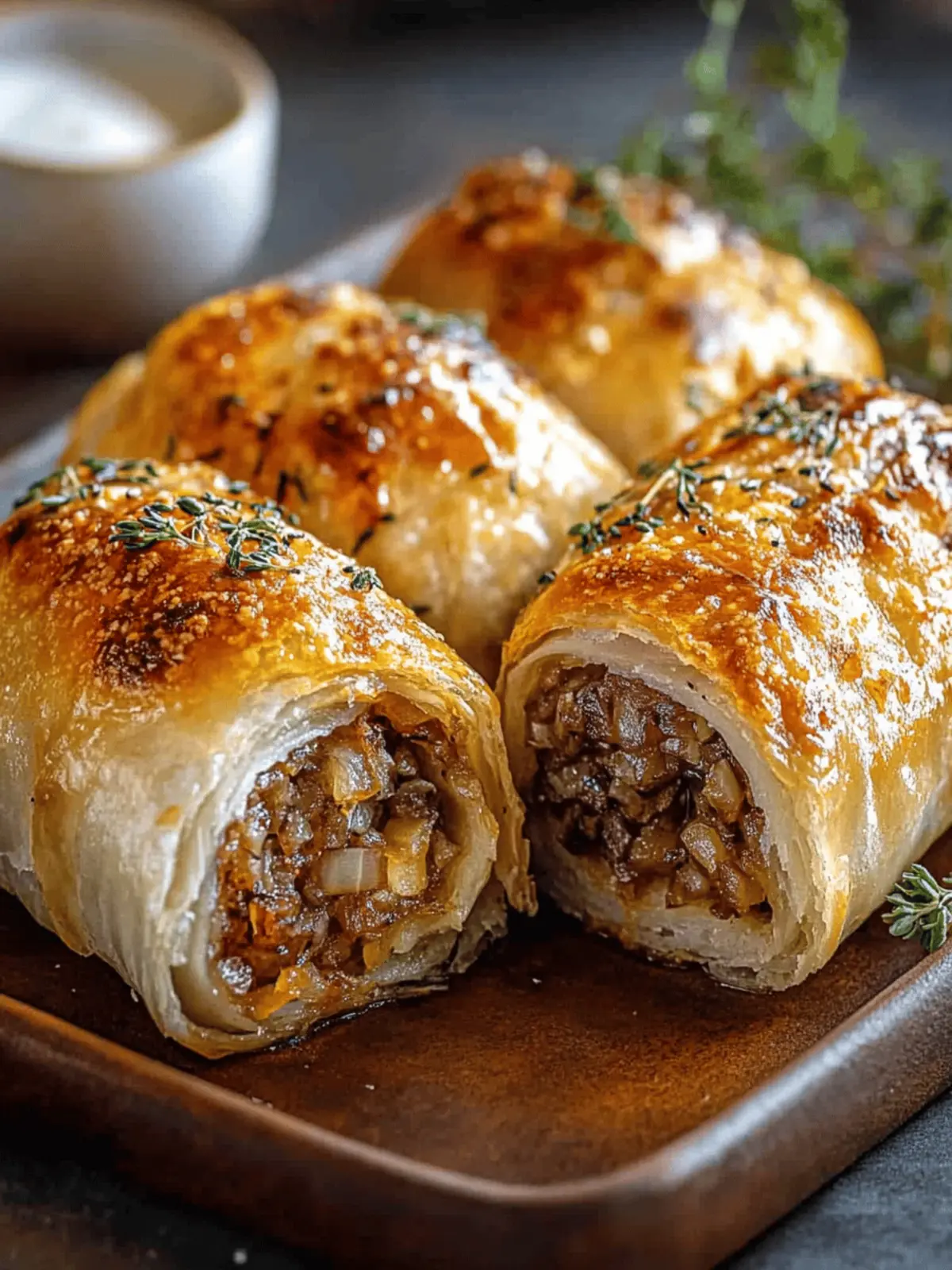Savory French Onion Sausage Rolls for Cozy Gatherings 2 French Onion Sausage Rolls