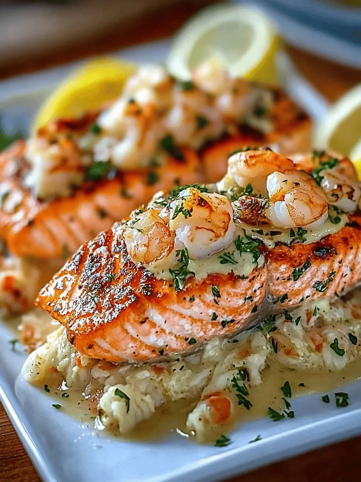Elegant Crab Shrimp Stuffed Salmon for a Gourmet Dinner Delight 4 Elegant Crab Shrimp Stuffed Salmon