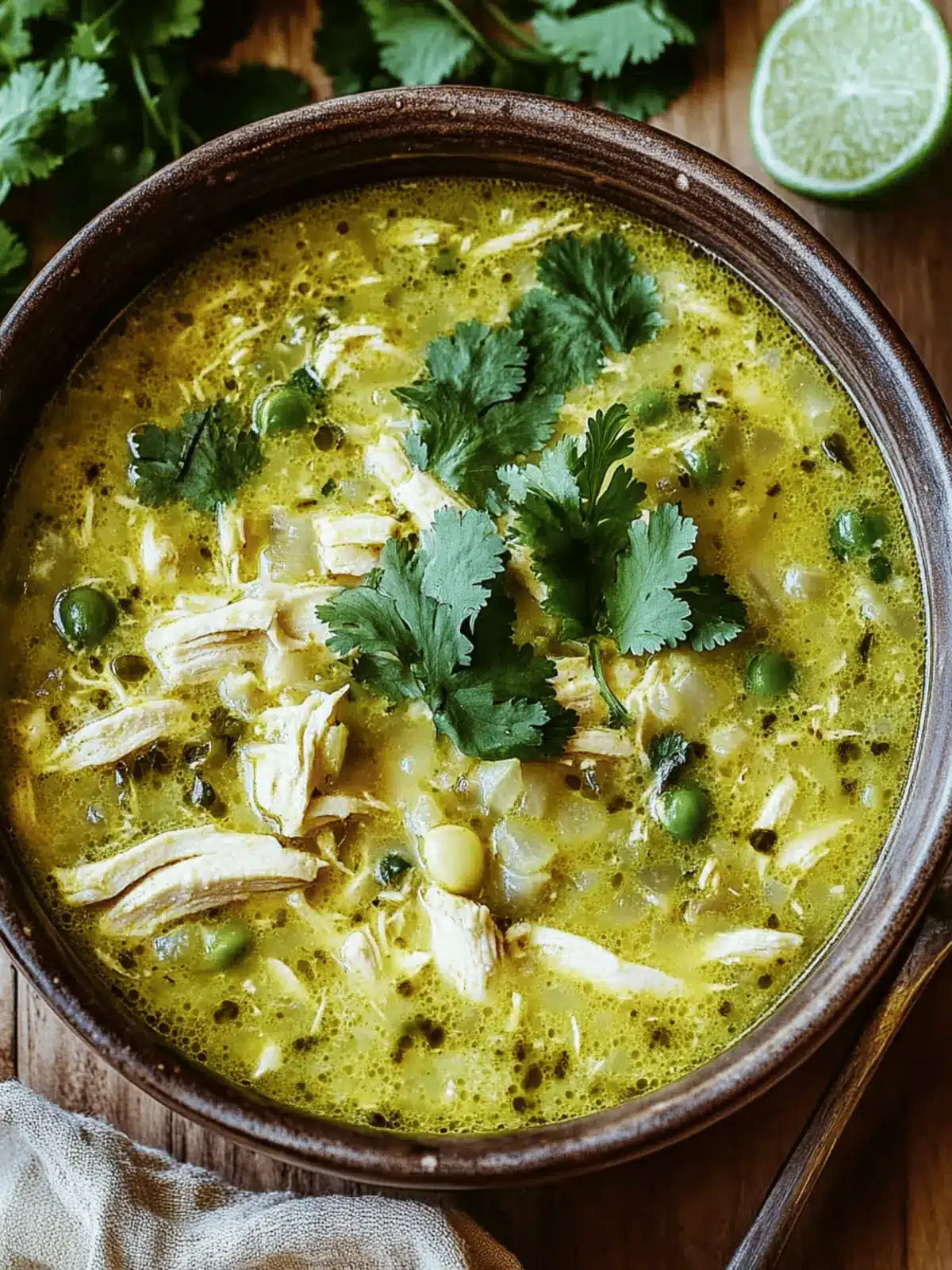 Green Chicken Enchiladas Soup